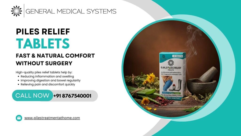Herbal Tablets for Piles Bleeding Control, Piles Relief Tablets Fast & Natural Comfort Without Surgery