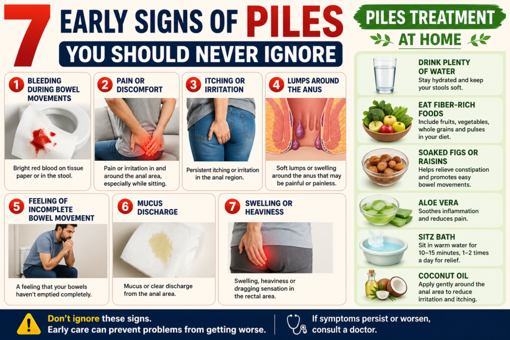 7 Early Signs of Piles You Should Never Ignore - piles treatment at home